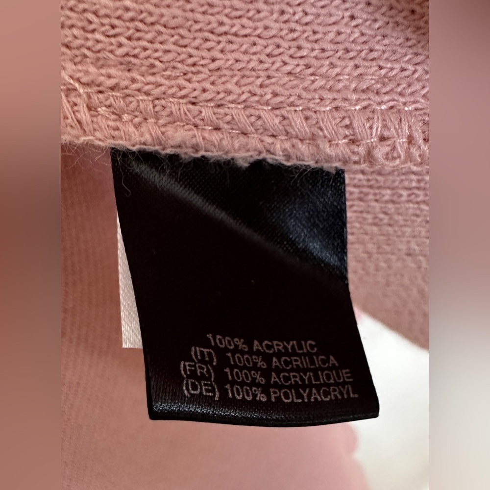 Nina Leonard - Blush Pink - Long Open Front Cardigan - Size: Large - Picture 7 of 8